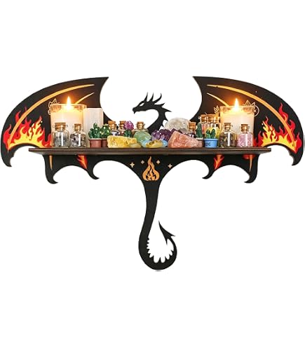 Amazon.com: FNYDOX Gothic Evil Dragon Decor Crystal Display Shelf